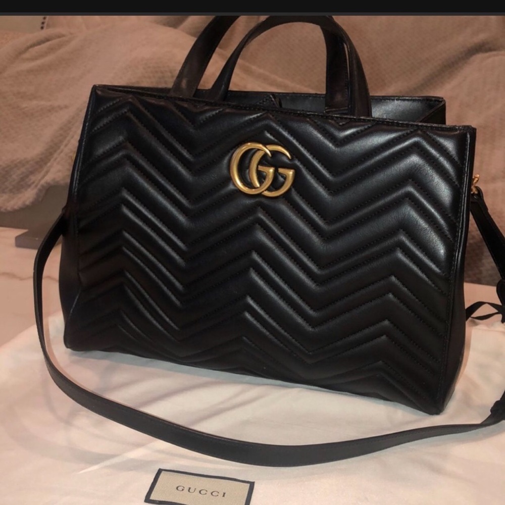 Gucci GG marmont large hand bag with satchel - Picture 2 of 4